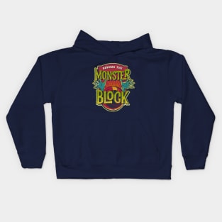 Beware the Monster Block | Volleyball Design Kids Hoodie